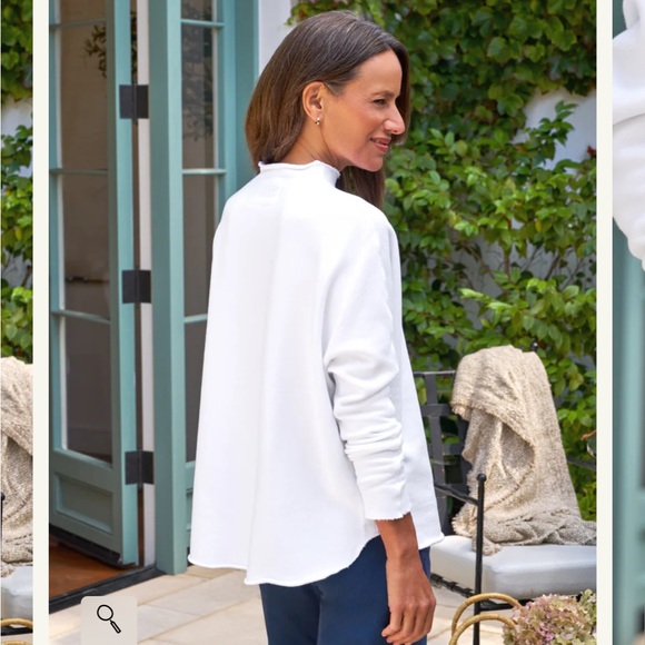 Frank & Eileen Effie Capelet Sweatshirt Pearl - Picture 2 of 8